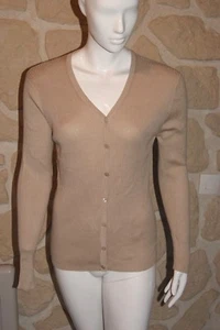 Gilet/cardigan beige taille XL marque Soie pour Soi étiqueté à 52,95€ (ch) - Picture 1 of 2