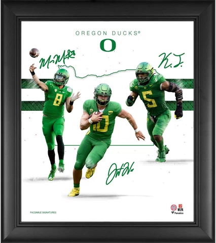Oregon Ducks Framed 15'' x 17'' Franchise Foundations Collage Cover