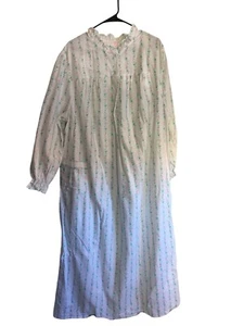 Just For Women Night Gown Women's Size 1X White Multicolor Floral Cotton - Picture 1 of 6