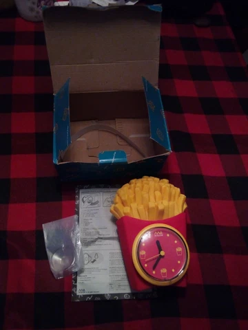 French Fries Clock With Box And Extras Cover