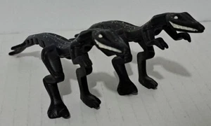 LEGO Black Dino Mutant Lizard Animal Lot Of 2 - Blue & Yellow Specks on Back - Bild 1 von 12
