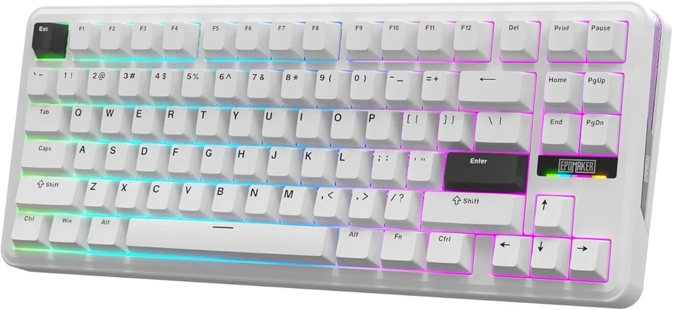 EPOMAKER TH85 QMK/VIA Mechanical Gaming Keyboard, BT/2.4Ghz Wireless, RGB, P1 - Image 1 of 4