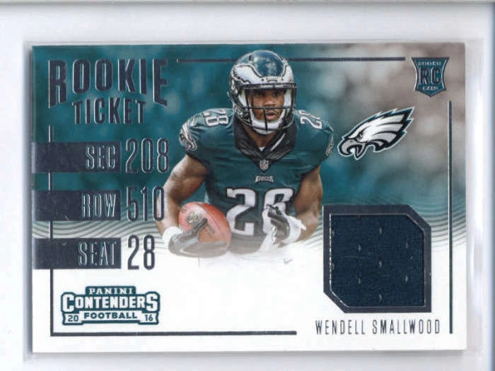 WENDELL SMALLWOOD 2016 PANINI CONTENDERS ROOKIE USED WORN JERSEY AJ7383 - Image 1 of 1