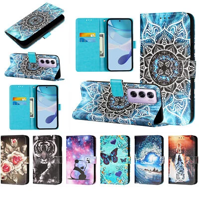 For Oppo Realme 12 10 11 8 9 GT5 Plain Pattern Flip Wallet Case Phone Case Cover - Image 1 of 4