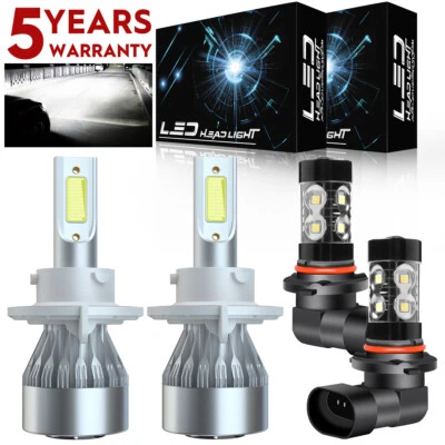 LED Headlight HI/LO Beam + Fog Lights Combo for 2005-2014 Ford F-150 F-250 F-350 - Image 1 of 4