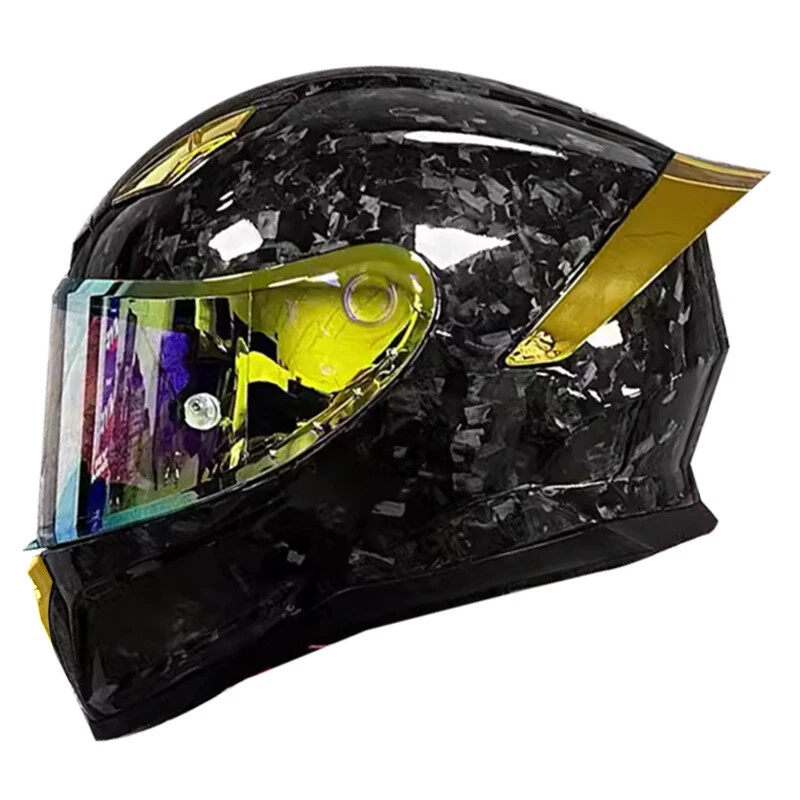 Casco de moto universal de fibra de carbono ligero para todas las estaciones hombre y mujer Foto 1 de 4