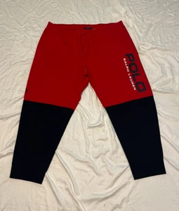 POLO RALPH LAUREN HERREN GEBRAUCHTE SWEATHOSE ROT/SCHWARZ 3XB - Bild 1 von 2