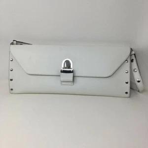 MM6 by MAISON MARTIN MARGIELA Studded Leather Clutch Bag - White - Picture 1 of 12