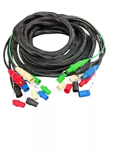 CAM LOCK #2 TYPE SC Entertainment ,Generator Power Cables M/F BONDED 25 FT - Picture 1 of 3