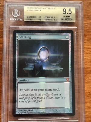 MTG FTV From the Vault: Relics SOL RING BGS graded 9.5-GEM MINT FOIL - Image 1 of 4