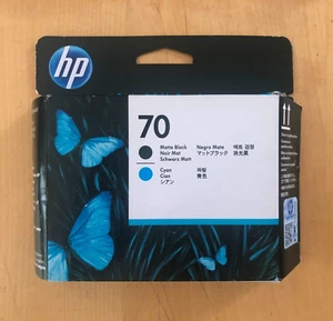 Genuine HP 70 Printhead - MATTE BLACK & CYAN - Z2100 Z5200 Z5400 (INC VAT) BOXED - Picture 1 of 1