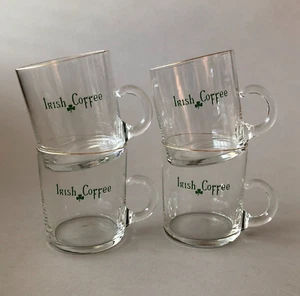 Crystalier Glass Irish Coffee Mugs 1958, Delicate Set of 4 with Gold Trim - Bild 1 von 10