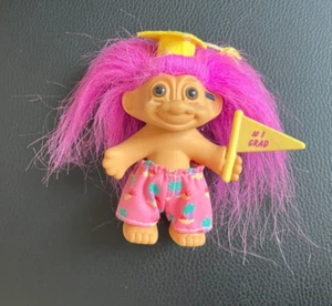 RUSS 3.5" GRADUATION TROLL DOLL- PINK HAIR- #1 GRAD! - Picture 1 of 2