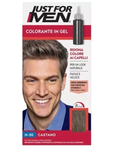 JUST FOR MEN CASTANO COLORANTE IN GEL H - 30 RIDONA COLORE AI CAPELLI - Foto 1 di 4