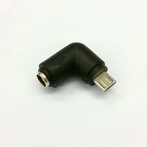 DC 2,1 MM 90° RECHTER WINKEL BUCHSE auf MICRO USB ADAPTER 5 V SMARTPHONE ANDROID - Bild 1 von 4