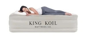 King Koil Plush Pillow Top Twin Air Mattress with Built-in High-Speed Pump fo... - Picture 1 of 6