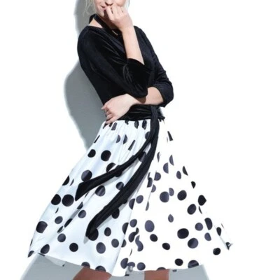 Vestido retro estilo vintage a lunares blanco y negro Foto 1 de 4