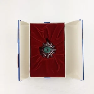Swarovski Marguerite Verte Complète Avec Boîte Années 70 - Picture 1 of 6