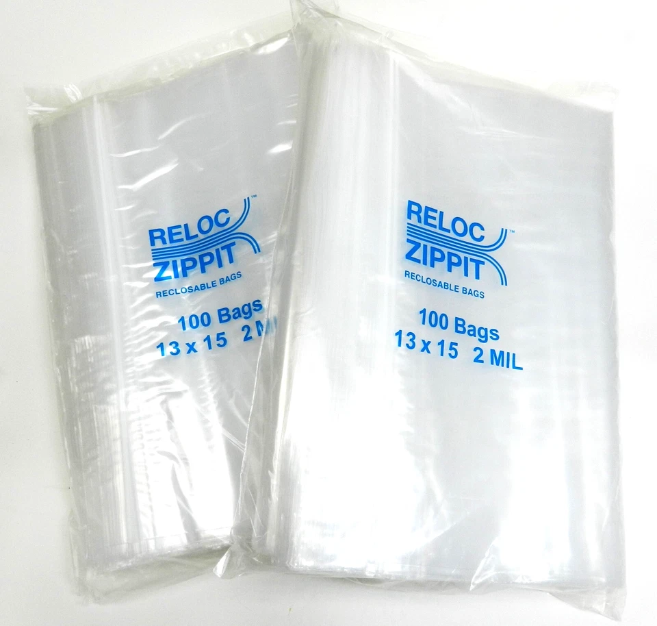Reloc Zippit R1315 Reclosable Poly Bag Zip Seal Pk1000