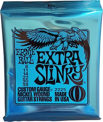 ERNIE BALL 2225 PREMIUM SAITEN E-GITARRE EXTRA SLINKY 008-038 ELECTRIC STRING