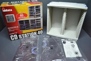 New AIData cd station 40 cd400p CD DVD Blue ray media stackable storage tower  - Picture 1 of 8