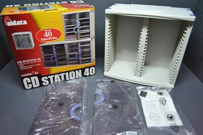 New AIData cd station 40 cd400p CD DVD Blue ray media stackable storage tower  - Image 1 of 4