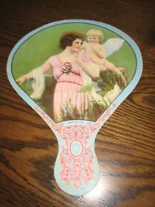 Vintage 1924 Advertising Fan Mother Child O. J. Merkle Garage, Allentown, Pa - Picture 1 of 5