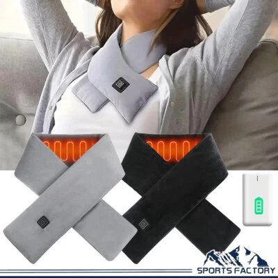 Neck Heating Pad Heated Scarf Electric Far Infrared Cordless Warmer Power Bank - Image 1 of 4
