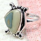 Imperial Jasper Gemstone Handmade Mother's Day 925 Silver Jewelry Rings "8"
