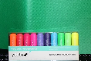 Yoobi Multicolor Mini Highlighters Non-Toxic Colored School - Picture 1 of 2