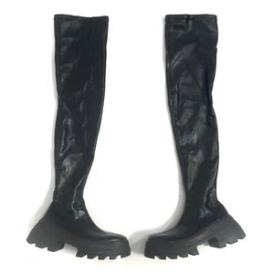 ALTERCORE - Calla Thigh High Platform Boots Dolls Kill Vegan Black women’s EU-40 - Picture 1 of 18