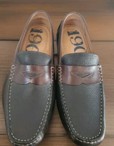 New MEN'S 1901 DKBrown/Brown Penny Loafers DRIVING SHOES Style M73513 Sz 10.5 - Picture 1 of 14