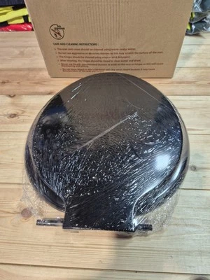 CELMAC CALYPSO BY WIRQUIN CONTRACT BLACK OVAL TOILET & FITTINGS 370x430mm