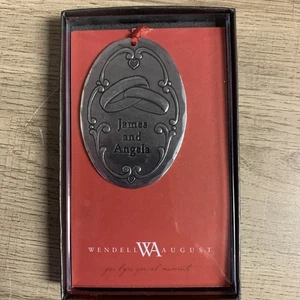 Wendell August Forge Wedding Ornament Pewter James & Angela - Picture 1 of 6