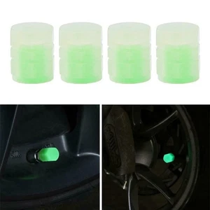 4Pcs Tire Valve Cap Luminous Car,Vehicle Wheel Prank Valve Cap Glow Dust Cover - Picture 1 of 12