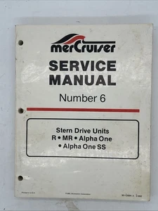Mercruiser Number 6 Stern Drive Unit/R/MR/Alpha One/Alpha One SS Service Manual - Picture 1 of 5