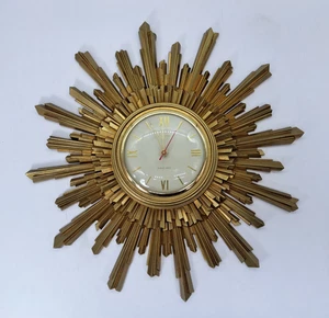 Vintage 15" Syroco Atomic Starburst Clock - Picture 1 of 8