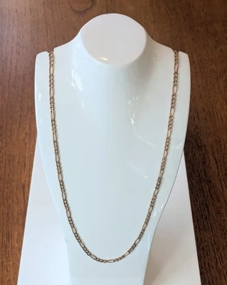 9 Carat Rose Gold Figaro Link Chain Necklace Weight 5 gram - Image 1 of 4