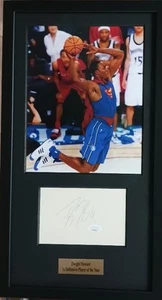 DWIGHT HOWARD CUSTOM FRAMED 11X20 PICTURE/AUTO INDEX CARD JSA CERTIFIED CE10548 - Picture 1 of 6