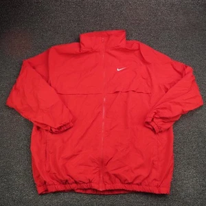 Nike Jacket Mens 4XL Red Full Zip Windbreaker Swoosh Lightweight Activewear 4XLT - Picture 1 of 7