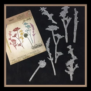 Tim Holtz Sizzix #661190 WILDFLOWERS - Placed on magnet sheet - Picture 1 of 8