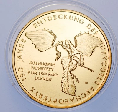 GERMANY 10 EURO 2011 SILVER COIN Dinosaur Archeopteryx  Mark NICE!!! - Image 1 of 2