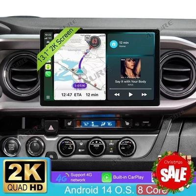 Carplay inalámbrico de 13,1"" para Toyota Tacoma 2016-2022 estéreo de coche GPS+ radio 4+64 GB Foto 1 de 4