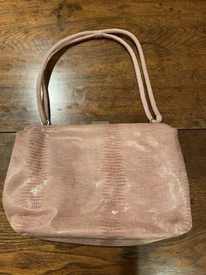 Bolso de Mano Antonio Melani Chic Y2K Rosa Cálido Imitación Piel de Serpiente Foto 1 de 4