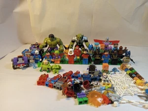 LEGO Minifigure Lot of 21 Marvel, DC, Minecraft Big Fig Green Goblin, Hulk Bulk+ - Picture 1 of 23