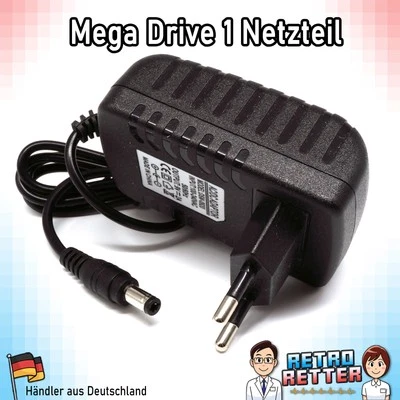 MARKENLOS Netzteil für Sega Mega Drive 1 - Ladekabel Netzkabel Adapter Strom Kabel MD1