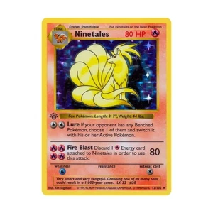 Pokemon Pokemon Base Set (Shadowless) Ninetales (HR) #12 (1st Ed Holo) VG - Picture 1 of 1