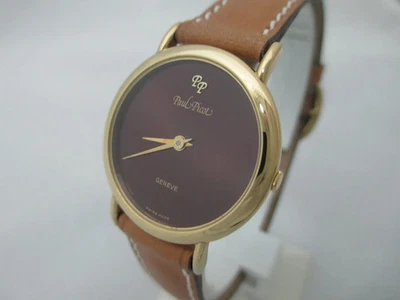 NOS NEW SWISS QUARTZ GOLD PLATED SLIM PAUL PICOT WOMEN'S ANALOG WATCH - Image 1 of 4