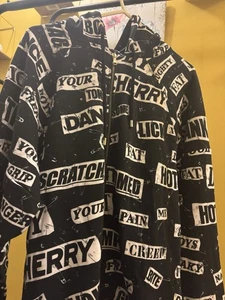 Moschino Safety Pin BDSM Slogan Zip Hoodie | Size FR 32 Relaxed fit - Picture 1 of 10