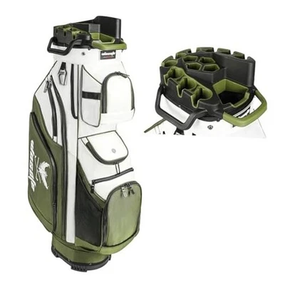 Bolsa de carro de golf con divisor de longitud completa de 14 vías superior para hombre, bolsas fijas para palos de golf (VERDE) Foto 1 de 4